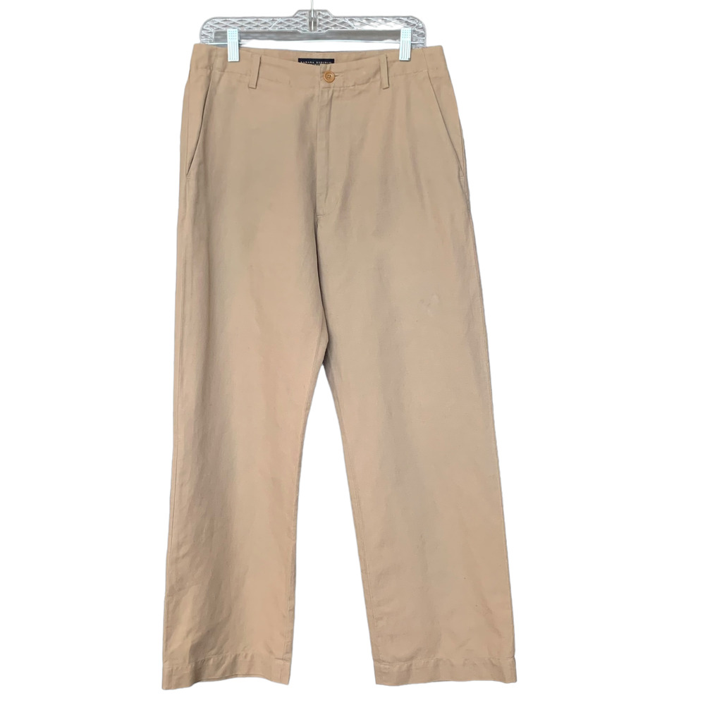 Banana Republic Men's Dawson Khaki Linen Blend Slacks Size 32/30